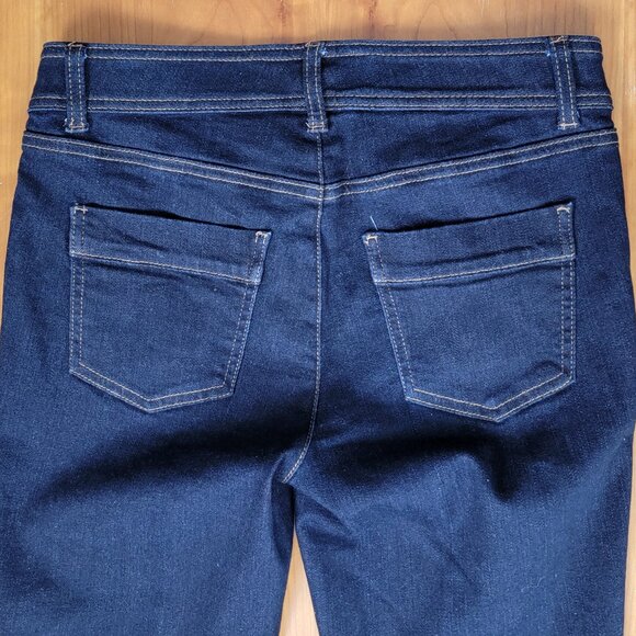 Talbots Dark Wash Stretch Denim Nautical Sailor Cropped Jeans - 6P - Picture 9 of 9